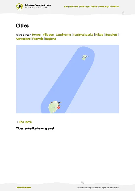 example page 6 from our offline Travel Guide for São Tomé and Príncipe